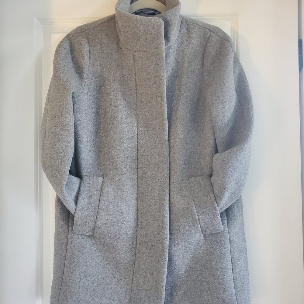 J. Crew Wool Blend Coat Heather Gray Size 4 Petitie